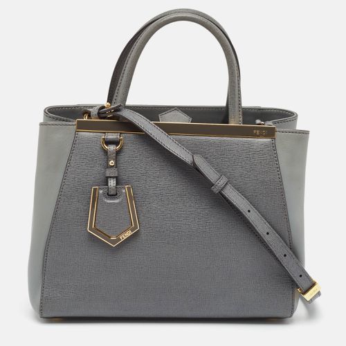 Fendi Grey Leather Mini 2Jours Tote - Fendi - Modalova