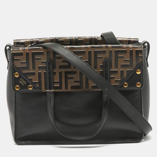 Fendi Black/Brown FF Leather Grace Flip Tote - Fendi - Modalova