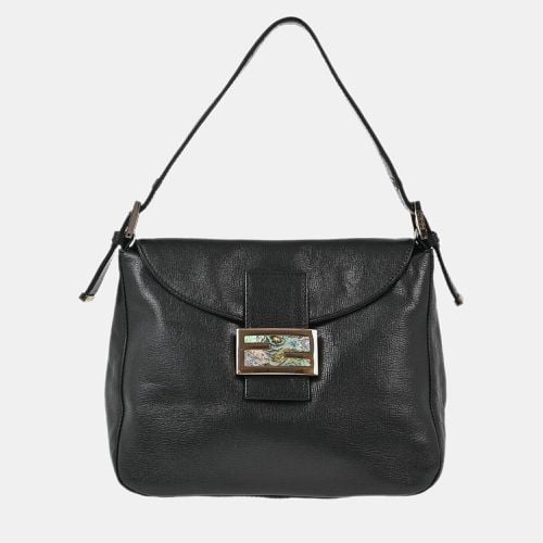 Fendi Black Leather Mamma Baguette Handbag - Fendi - Modalova