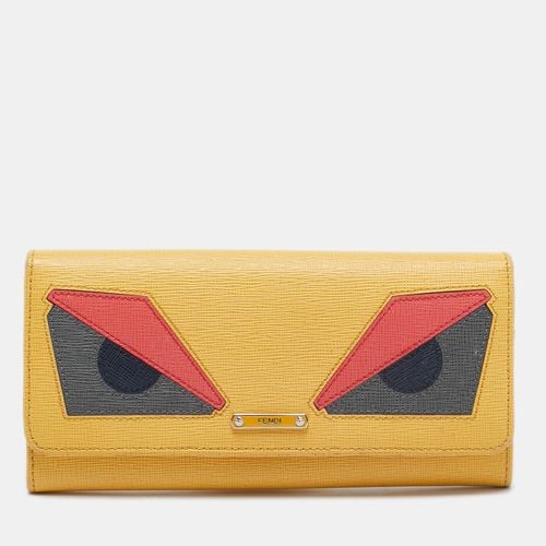 Fendi Multicolor Leather Eye Monster Flap Continental Wallet - Fendi - Modalova