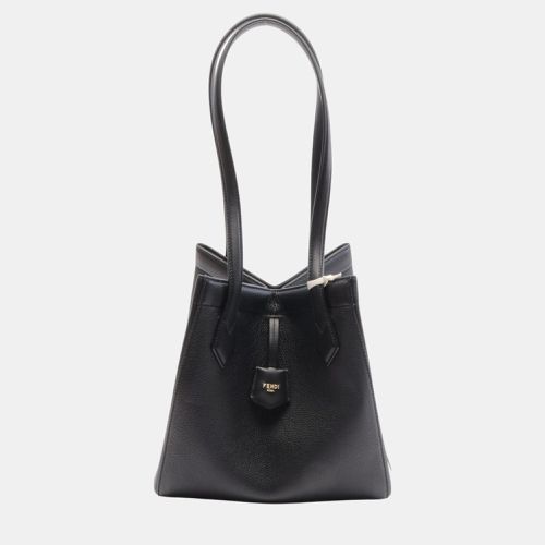 Fendi Black Leather Origami Medium Tote Bag - Fendi - Modalova