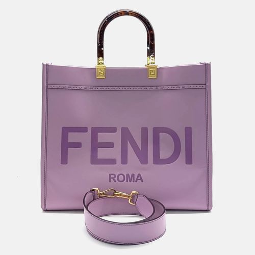 Fendi Purple Leather Fendi Sunshine Tote Bag - Fendi - Modalova