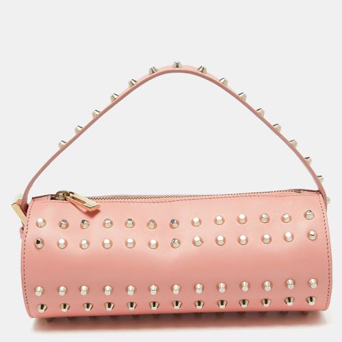 Fendi Peach Pink Leather Studded Mini Boston Bag - Fendi - Modalova