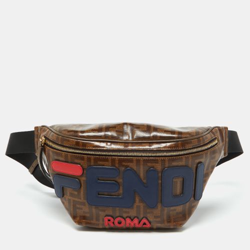 Fendi x Fila Brown Zucca Coated Canvas Mania Belt Bag - Fendi - Modalova