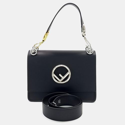 Fendi Black Leather Can I F shoulder bag - Fendi - Modalova