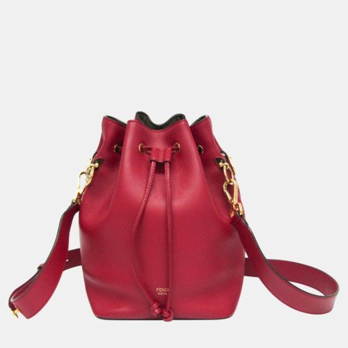 Fendi Red Leather Mon Tresor Bucket Bag - Fendi - Modalova