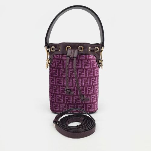 Fendi Purple Fabric Montresor Bucket Mini Bag - Fendi - Modalova