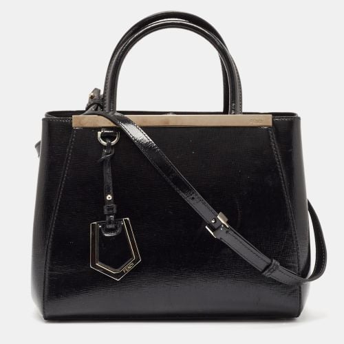 Fendi Black Patent Leather Petite 2Jours Tote - Fendi - Modalova