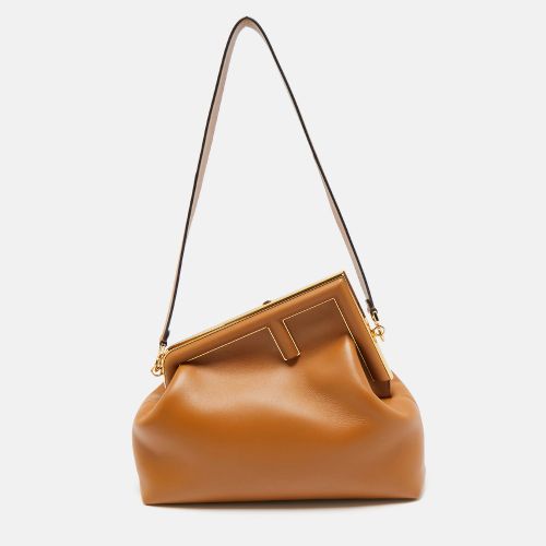 Fendi Brown Leather Medium First Shoulder Bag - Fendi - Modalova