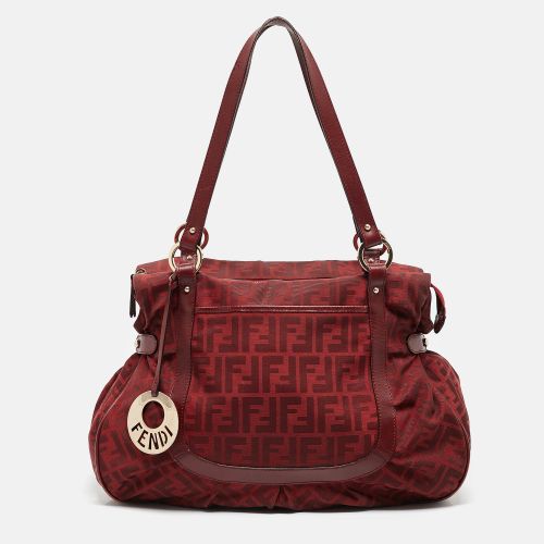 Fendi Red Zucca Canvas and Leather Chef Shoulder Bag - Fendi - Modalova