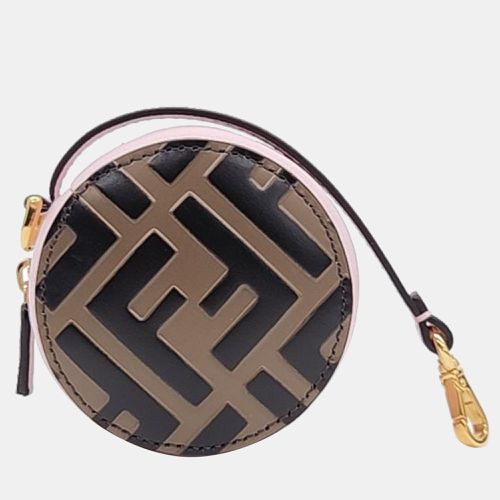 Pink Embossed FF Leather Help Bag Charm - Fendi - Modalova