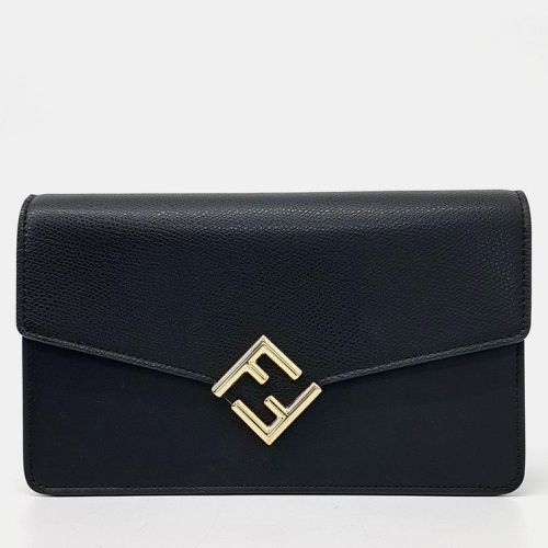 Fendi Black Leather FF Handbag - Fendi - Modalova