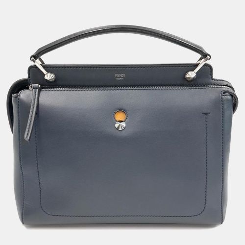 Fendi Blue Leather Dotcom Top Handle Bag - Fendi - Modalova