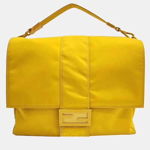 Fendi Yellow Nylon Large Baguette Messenger bag - Fendi - Modalova