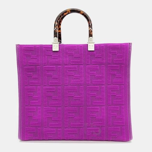 Fendi Purple FF Fabric Medium Sunshine Shopper Tote Bag - Fendi - Modalova