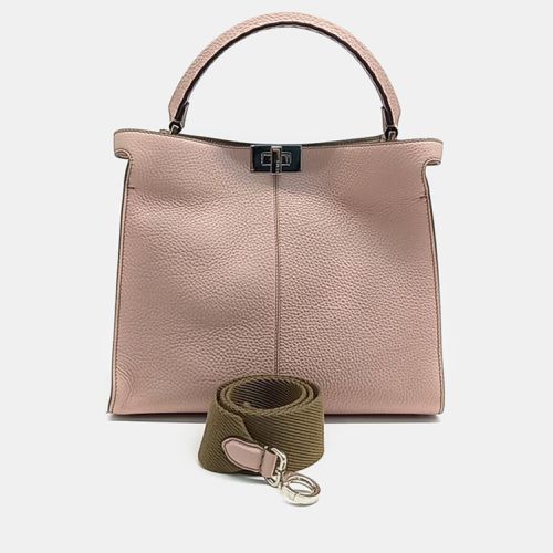 Fendi Pink Leather Selleria Peekaboo Shoulder Bag - Fendi - Modalova