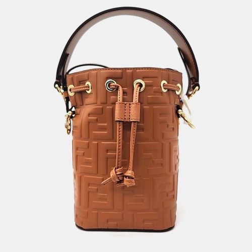 Fendi Brown Mon Tresor Mini Bucket Bag - Fendi - Modalova