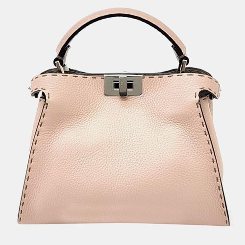 Fendi Pink Selleria Leather Mini Peekaboo Shoulder Bag - Fendi - Modalova