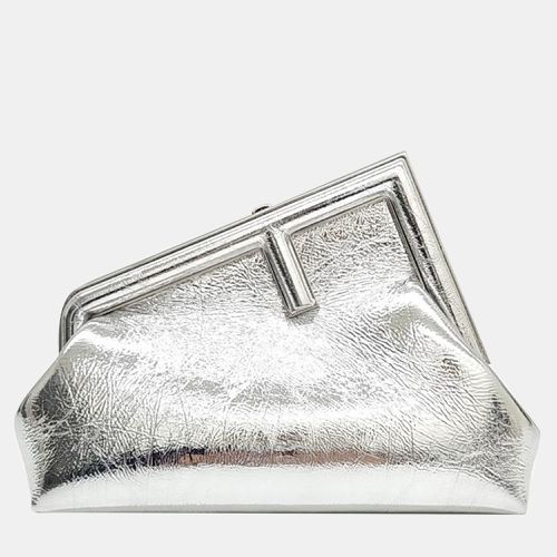 Fendi Silver Leather First Small Bag - Fendi - Modalova