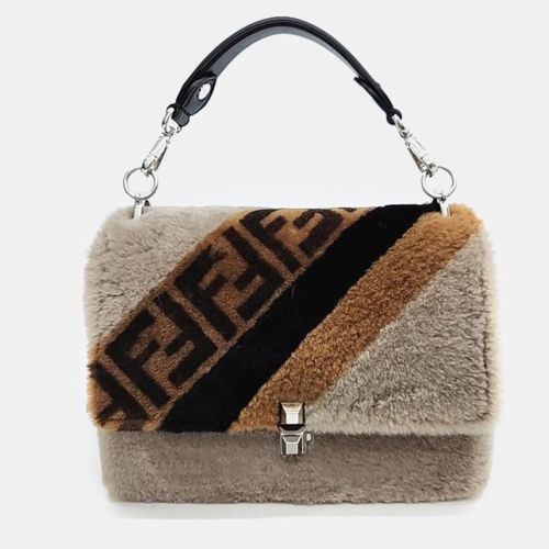 Fendi Multicolor Shearling Kan Crossbody Bag - Fendi - Modalova