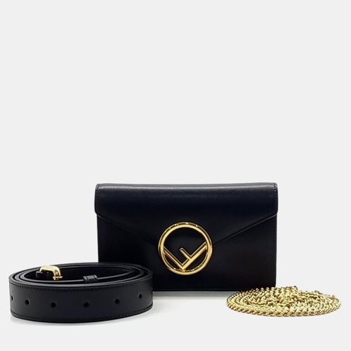 Fendi Black Leather Kan I Belt Bag - Fendi - Modalova