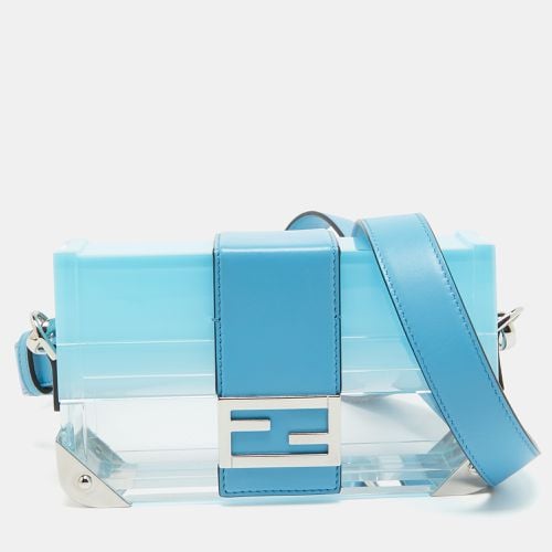 Fendi Ombre Blue Plexiglass and Leather Mini Trunk Baguette - Fendi - Modalova