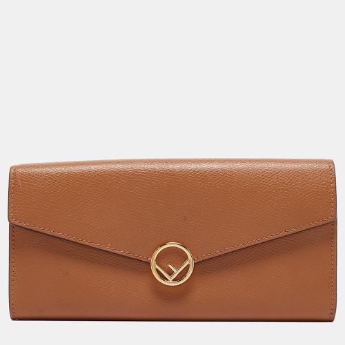 Fendi Brown Leather F is Fendi Continental Wallet - Fendi - Modalova