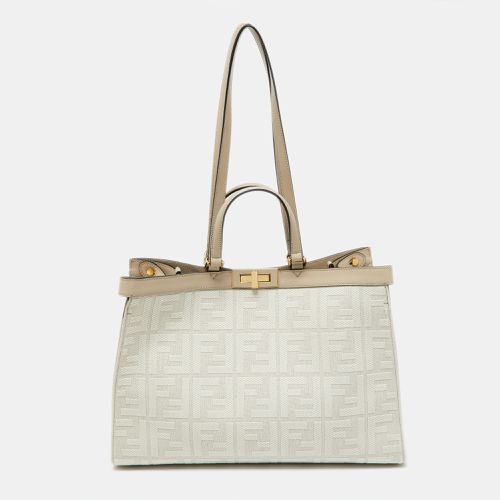 Fendi Beige Zucca Canvas and Leather Medium FF Peekaboo X Tote - Fendi - Modalova