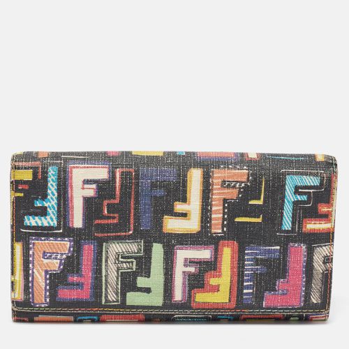 Fendi Multicolor Zucca Coated Canvas Flap Continental Wallet - Fendi - Modalova