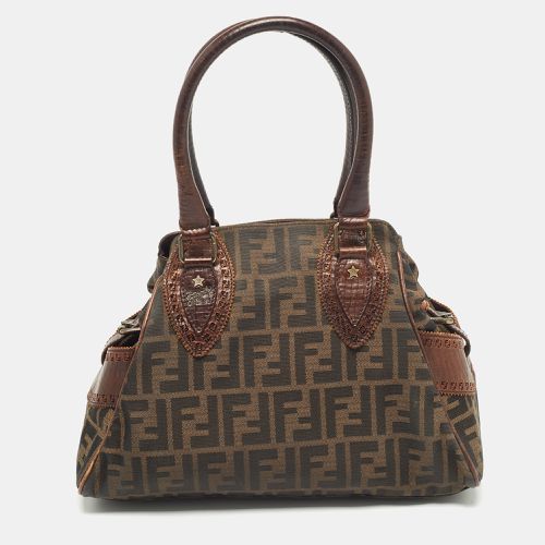 Tobacco Zucca Canvas and Leather Chef De Jour Bag - Fendi - Modalova