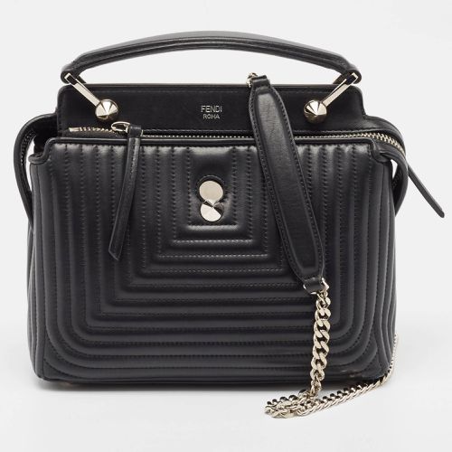 Fendi Black Quilted Leather Small Dotcom Click Top Handle Bag - Fendi - Modalova