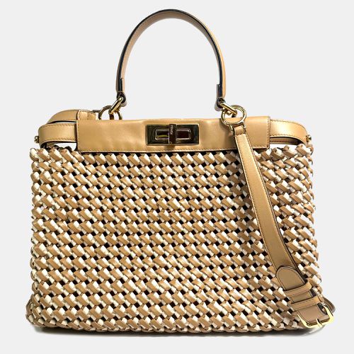 Fendi Brown And Nude Peekaboo Medium Bag - Fendi - Modalova