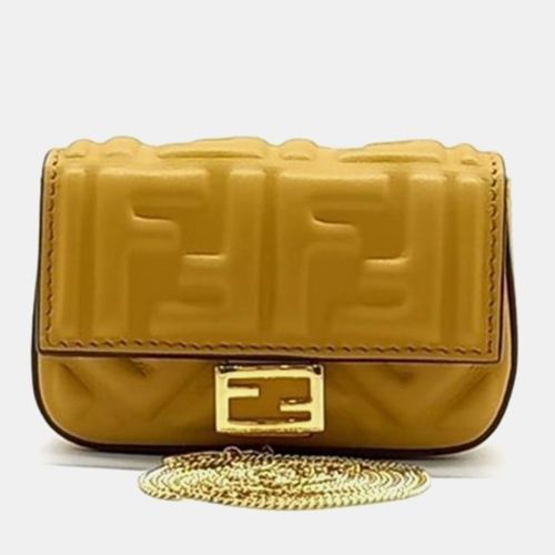 Fendi Nano Baguette Bag Charm And Mini Crossbody Bag - Fendi - Modalova