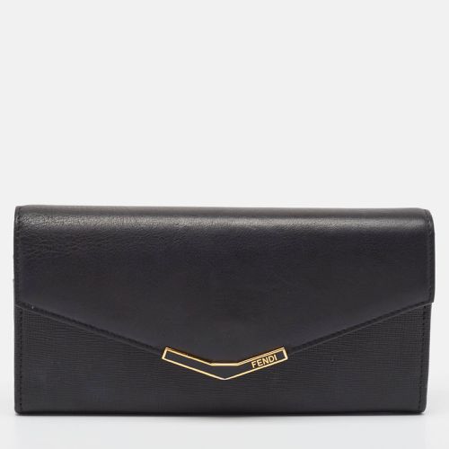 Fendi Black Leather 2Jours Continental Wallet - Fendi - Modalova