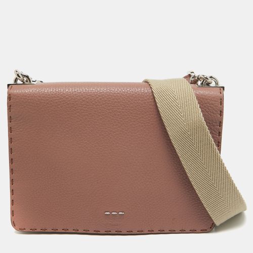 Fendi Old Rose Selleria Leather Messenger Bag - Fendi - Modalova