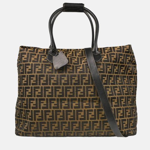 Fendi Brown Zucca Canvas Tote Bag - Fendi - Modalova