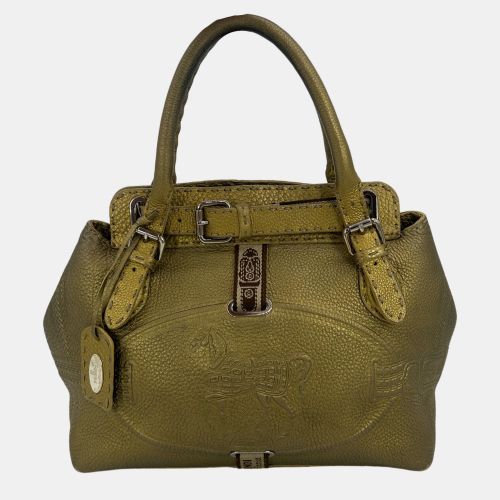 Fendi Selleria Villa Borghese Gold Leather Tote bag - Fendi - Modalova