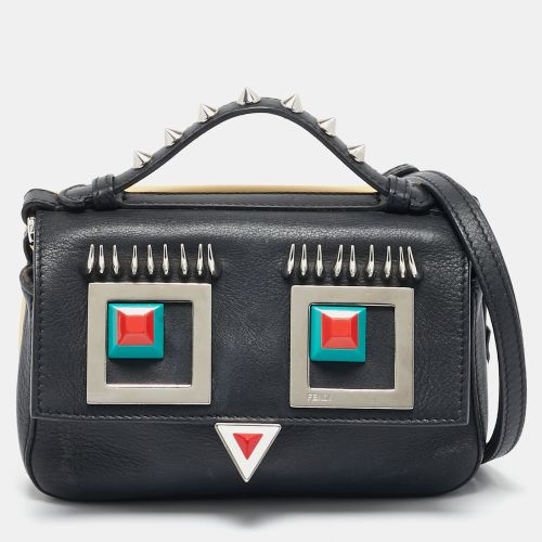 Fendi Black/Yellow Leather Hypnoteyes Double Micro Baguette Crossbody Bag - Fendi - Modalova