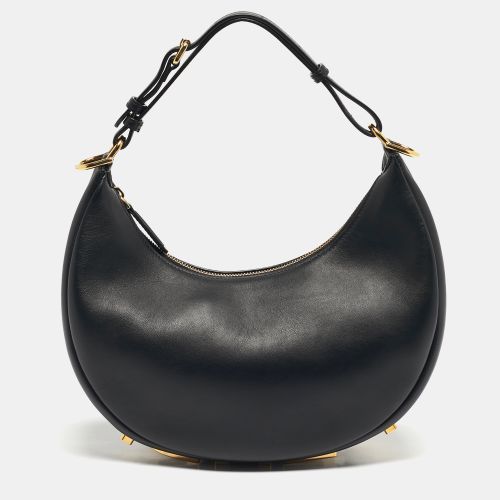 Fendi Black Leather Small Fendigraphy Shoulder Bag - Fendi - Modalova