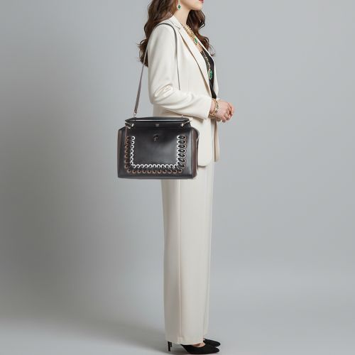 Dotcom Whipstitch Leather Top Handle Bag - Fendi - Modalova