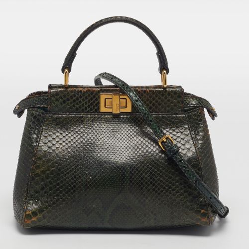 Peekaboo Small Python Top Handle Bag - Fendi - Modalova