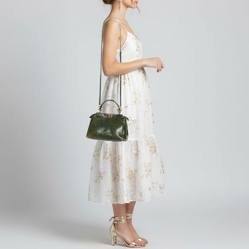 Peekaboo Small Python Top Handle Bag - Fendi - Modalova