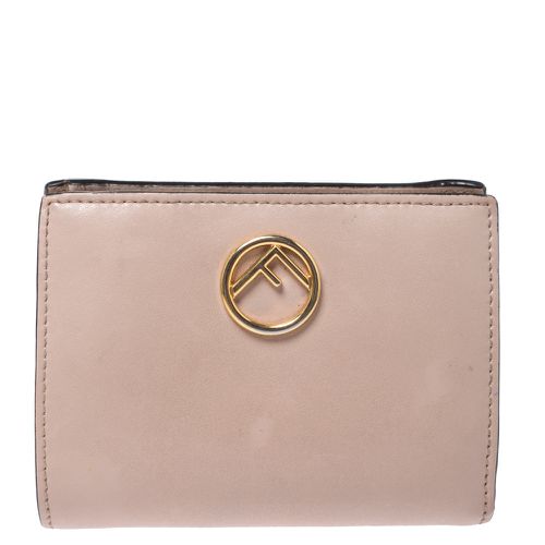 Fendi Beige Leather Bifold F Is Compact Wallet - Fendi - Modalova