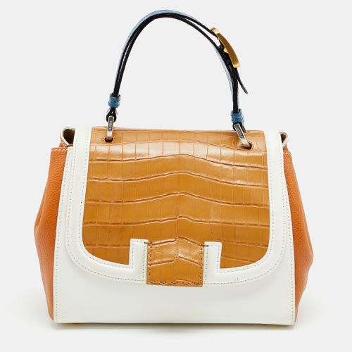 Fendi Multicolor Leather And Crocodile Silvana Top Handle Bag - Fendi - Modalova