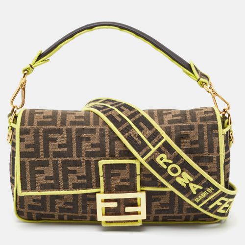 Fendi Neon Green/Tobacco Zucca Canvas 1974 Roma Amor Baguette Bag - Fendi - Modalova