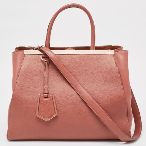 Fendi Punch Pink Leather Medium 2Jours Tote - Fendi - Modalova