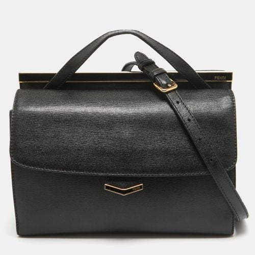 Fendi Black Leather Small Demi Jour Top Handle Bag - Fendi - Modalova