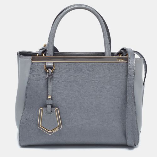 Fendi Grey Leather Petite Sac 2jours Tote - Fendi - Modalova