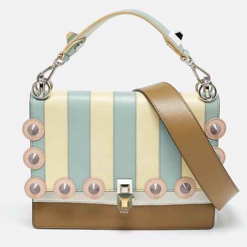 Fendi Multicolor Scalloped Leather Medium Striped Kan I Shoulder Bag - Fendi - Modalova