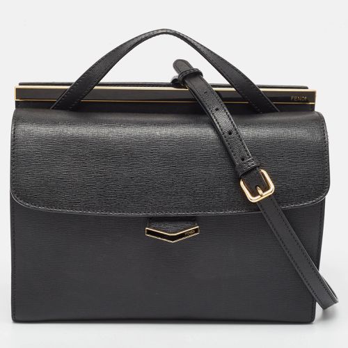 Fendi Black Leather Small Demi Jour Top Handle Bag - Fendi - Modalova